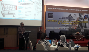 Sekjen Kemendag Karyanto Suprih memberikan sambutan dalam diskusi tematik Bakohumas, di Jakarta, Selasa (4/9) siang. (Foto: IST)