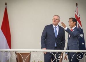 Presiden Jokowi menerima PM Scott Morison di di Istana Kepresidenan Bogor, Jawa Barat, Jumat (31/8). (Foto: Humas/Agung). 