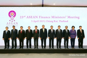 Foto bersama pertemuan AFMGM di Thailand. (Foto: Kemenkeu)