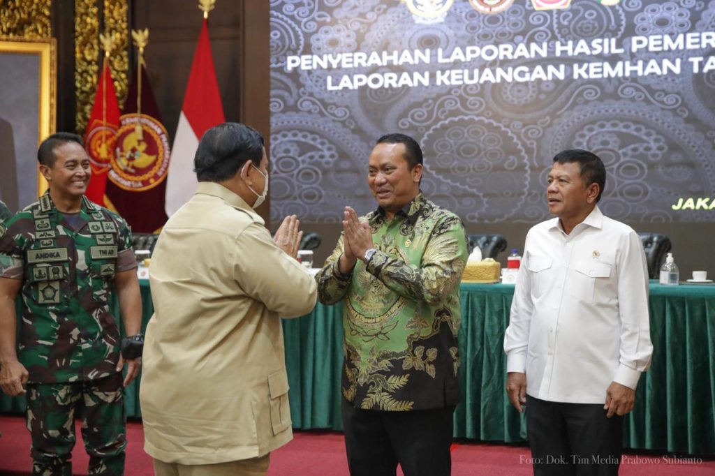Menhan Prabowo Apresiasi Capaian Kemhan/TNI Raih Predikat WTP Empat Kali Berturut-turut