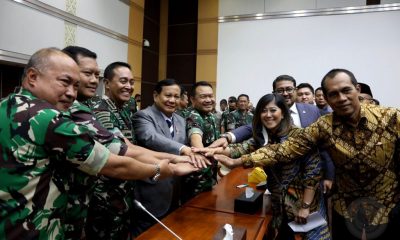 Menhan Prabowo Hadiri Rapat di DPR Bersama Panglima TNI, KSAD, KSAL, Wakasau