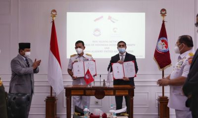 Menhan Prabowo Saksikan Penandatanganan MoU Kerja Sama Pendidikan Unhan RI-Rabdan Academy