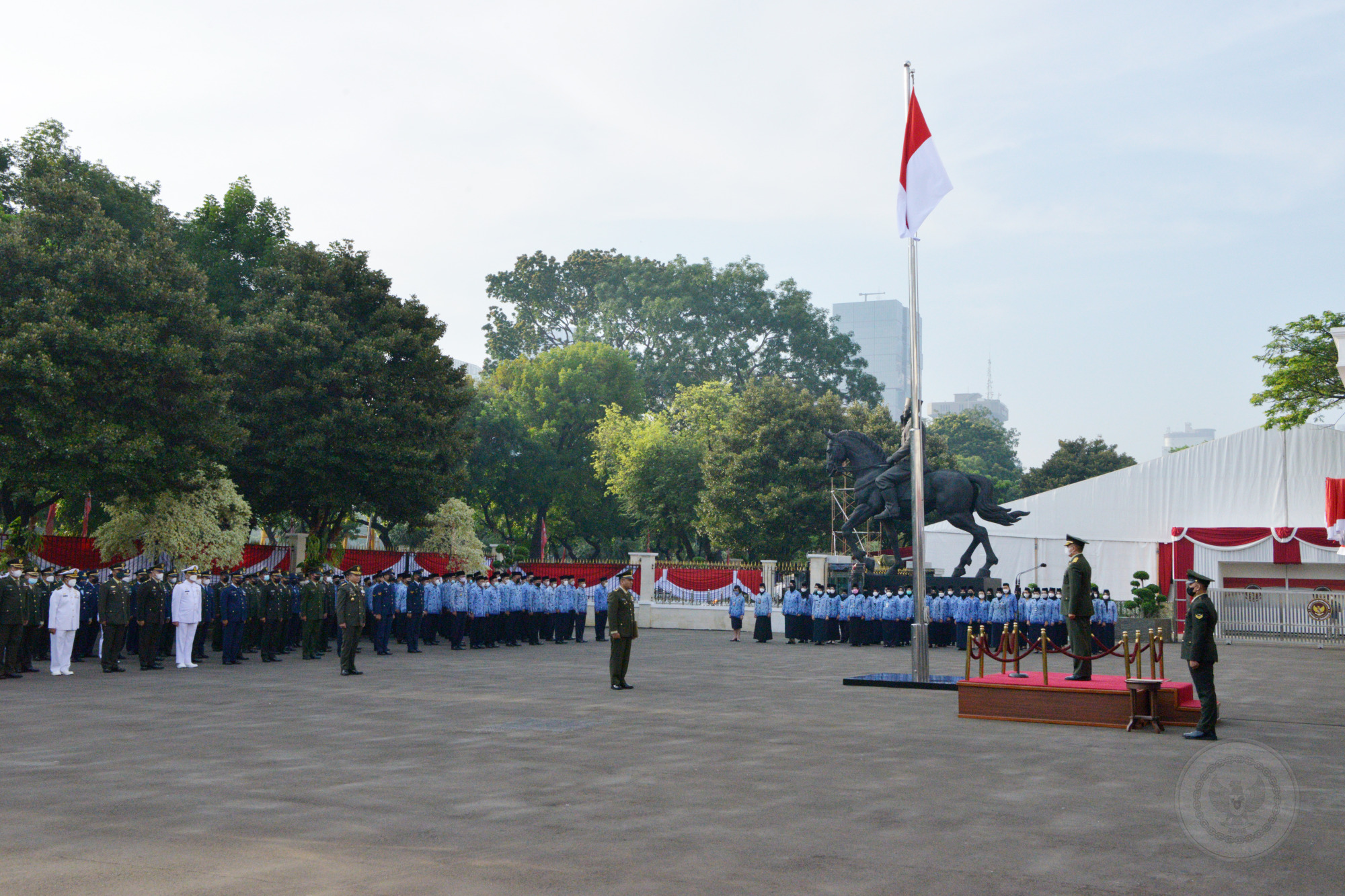 Kemhan Laksanakan Upacara Memperingati Hari Kesaktian Pancasila