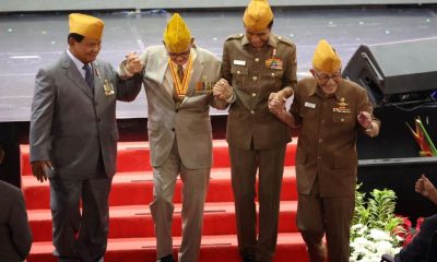 Menhan Prabowo Dampingi Presiden Jokowi Buka Kongres Legiun Veteran dan Munas Istri Veteran