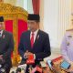 Menhan Prabowo Dampingi Jokowi Lantik Panglima TNI Laksamana Yudo Margono