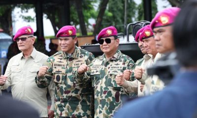 Menhan Prabowo Subianto Menerima Pengangkatan Warga Kehormatan Korps Marinir