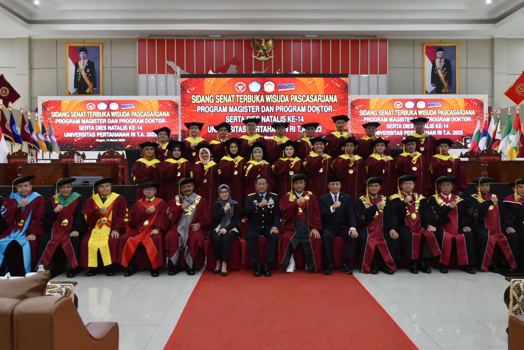 Sekjen Kemhan Hadiri Wisuda Program Magister dan Doktor serta Dies Natalis ke-14 Unhan RI