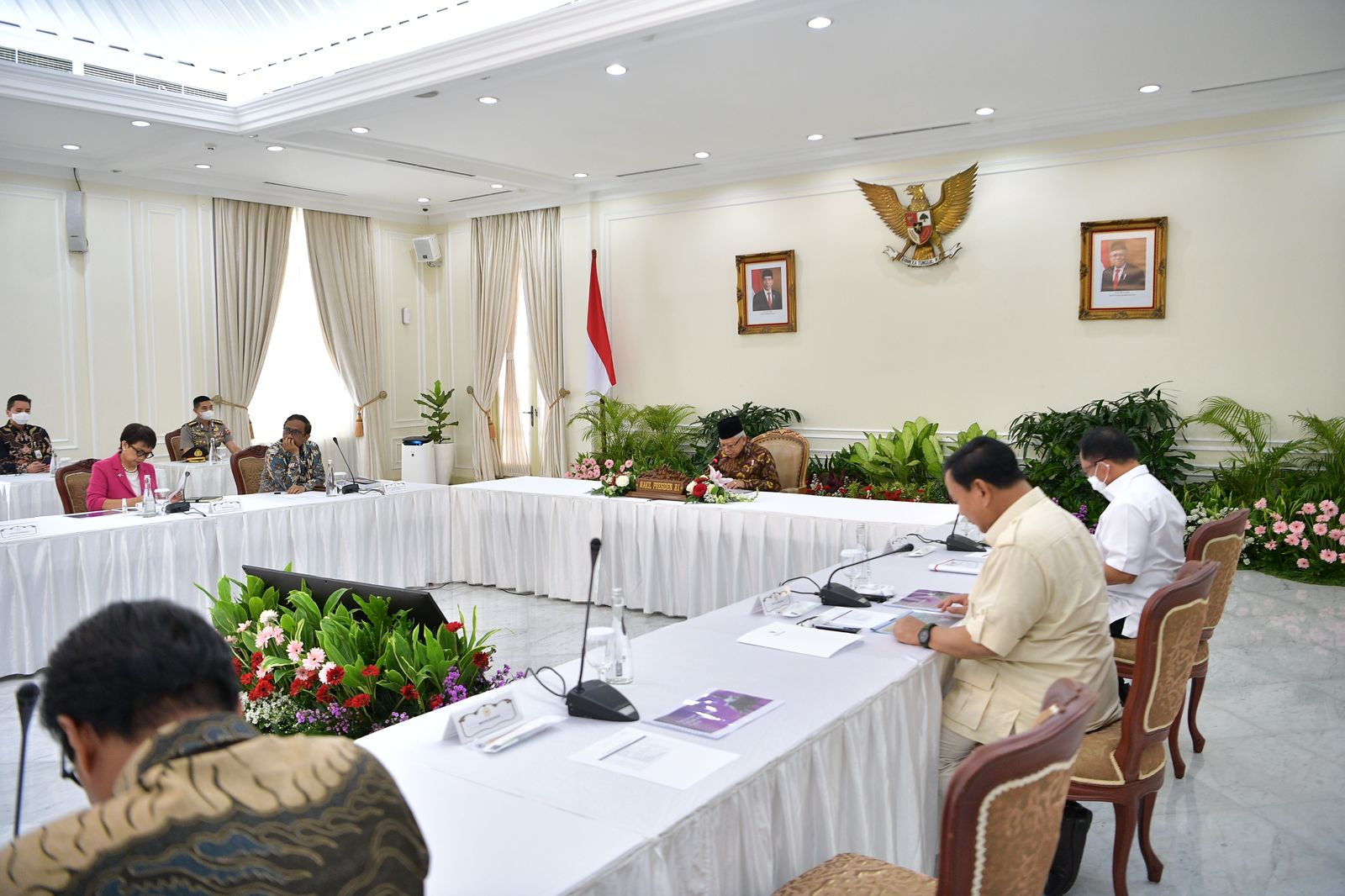 Bahas Papua, Menhan Prabowo Hadiri Ratas di Istana Wakil Presiden RI