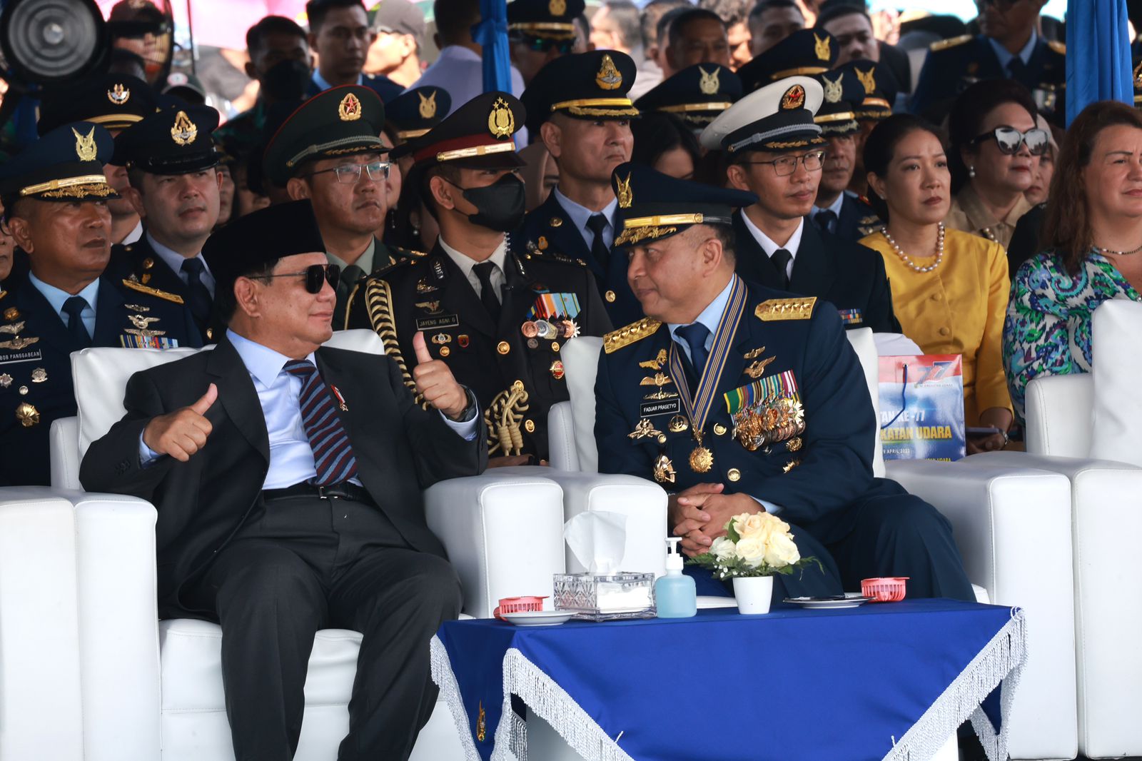 Hadiri Peringatan HUT ke-77 TNI AU, Menhan Prabowo Janji Beri Alutsista Terbaik