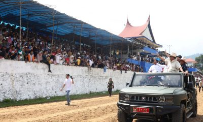 Menhan Prabowo Buka Pacu Kuda Wirabraja Open Race dan Tradisional Tahun 2023 di Bukit Gombak Batusangkar