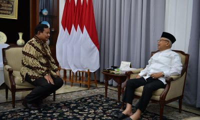 Menhan Prabowo Silaturahmi Lebaran ke Wapres Ma’ruf Amin