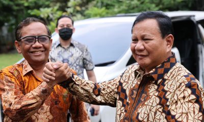 Menhan Prabowo Silaturahmi ke Menko Mahfud MD dan Muhadjir Effendy