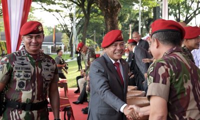 Wamenhan Hadiri Upacara Peringatan HUT Ke-71 Kopassus, di Makopassus