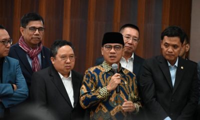 Anggota DPR RI Yandri Susanto saat konferensi pers soal sikap delapan fraksi DPR RI terhadap sistem pemilu di Gedung Nusantara III, Senayan, Jakarta, Selasa (30/5/2023). Foto: Farhan/nr
