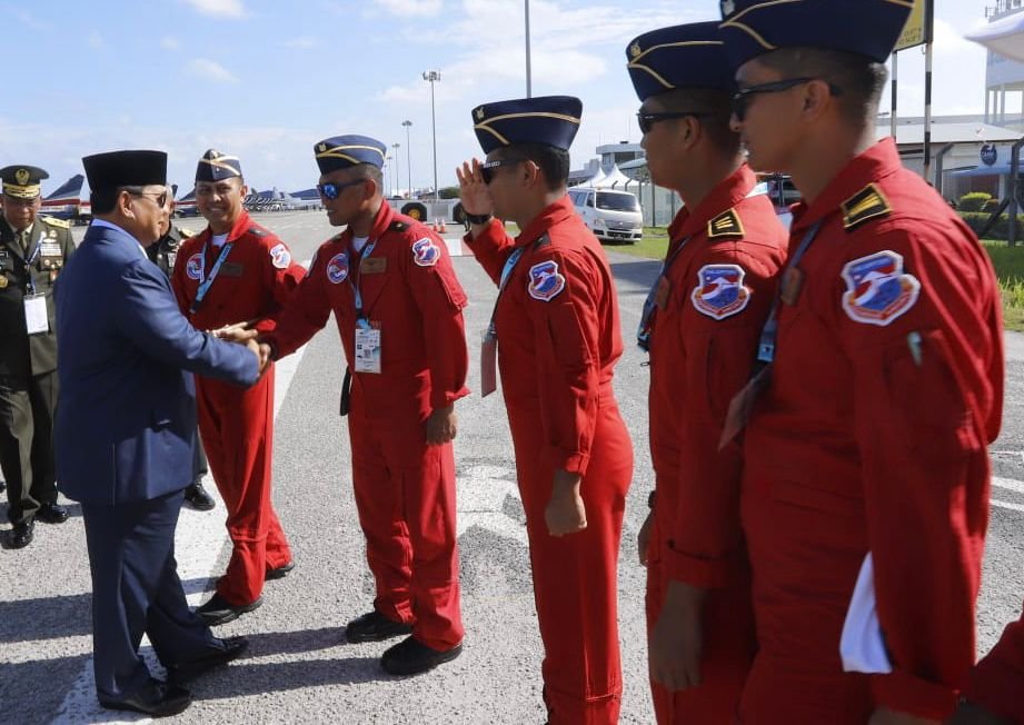 Menhan Prabowo Apresiasi JAT TNI AU Tampil di Pameran Dirgantara Internasional LIMA 2023 Malaysia