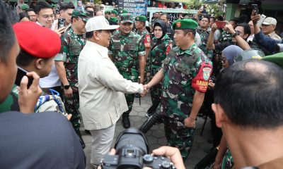 Menhan Prabowo Kunjungi Koramil 0912/Lembang, Ingatkan TNI Agar Dekat dengan Semua Unsur