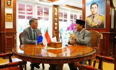 Menhan Prabowo Terima Wakil PM/Menhan Australia di Kemhan