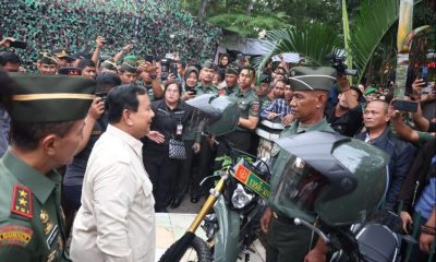 Menteri Prabowo Serahkan 1.415 Motor untuk Dukung Tugas Babinsa Jajaran Kodam XIV/Hsn