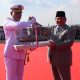 Menhan Prabowo Serah Terimakan Dua KRI ke TNI AL: Pulau Fani-731 dan Pulau Fanildo-732.