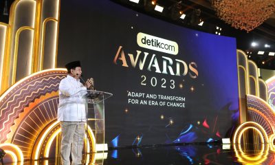 Hadiri detikcom Awards 2023, Menhan Prabowo Raih Penghargaan Kategori “Tokoh Peneguh Kedaulatan Negara”