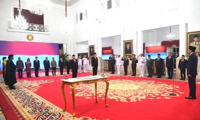 Menhan Prabowo Hadiri Pelantikan Kepala Bakamla RI dan Kepala Badan Karantina Indonesia di Istana Negara