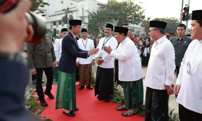 Menhan Prabowo Dampingi Presiden RI Jokowi Pimpin Apel Peringatan Hari Santri Nasional di Tugu Pahlawan