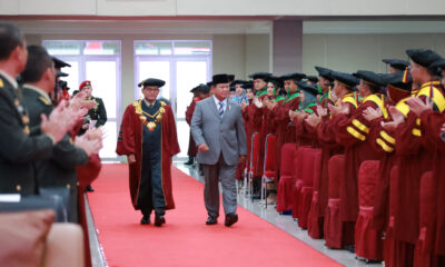 Menhan Prabowo Hadiri Acara Wisuda Unhan RI, Bangga Indonesia Cetak 75 Lulusan Kedokteran Militer
