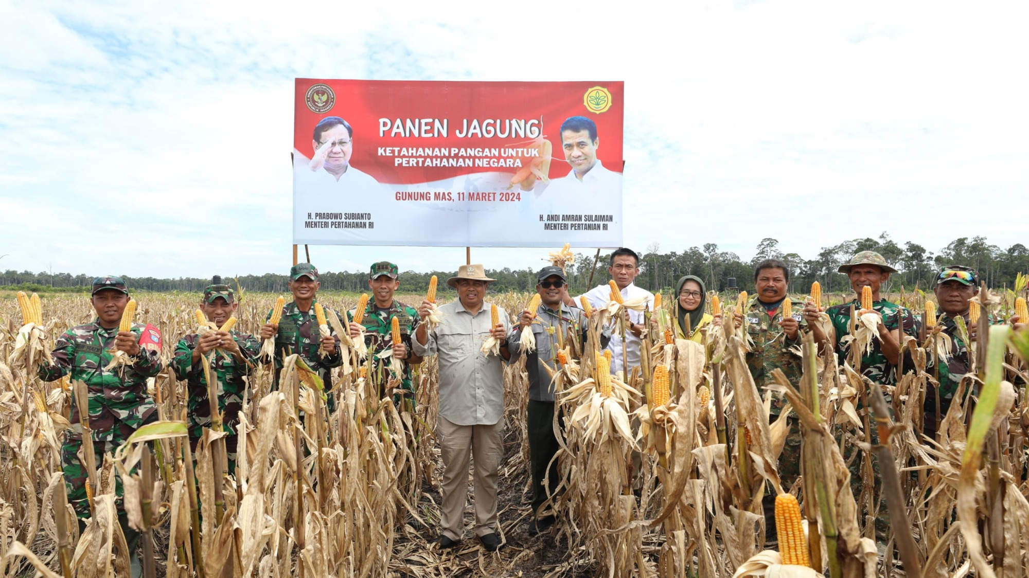 Kementerian Pertahanan RI Panen Raya Jagung di Lahan Food Estate, Kalimantan Tengah