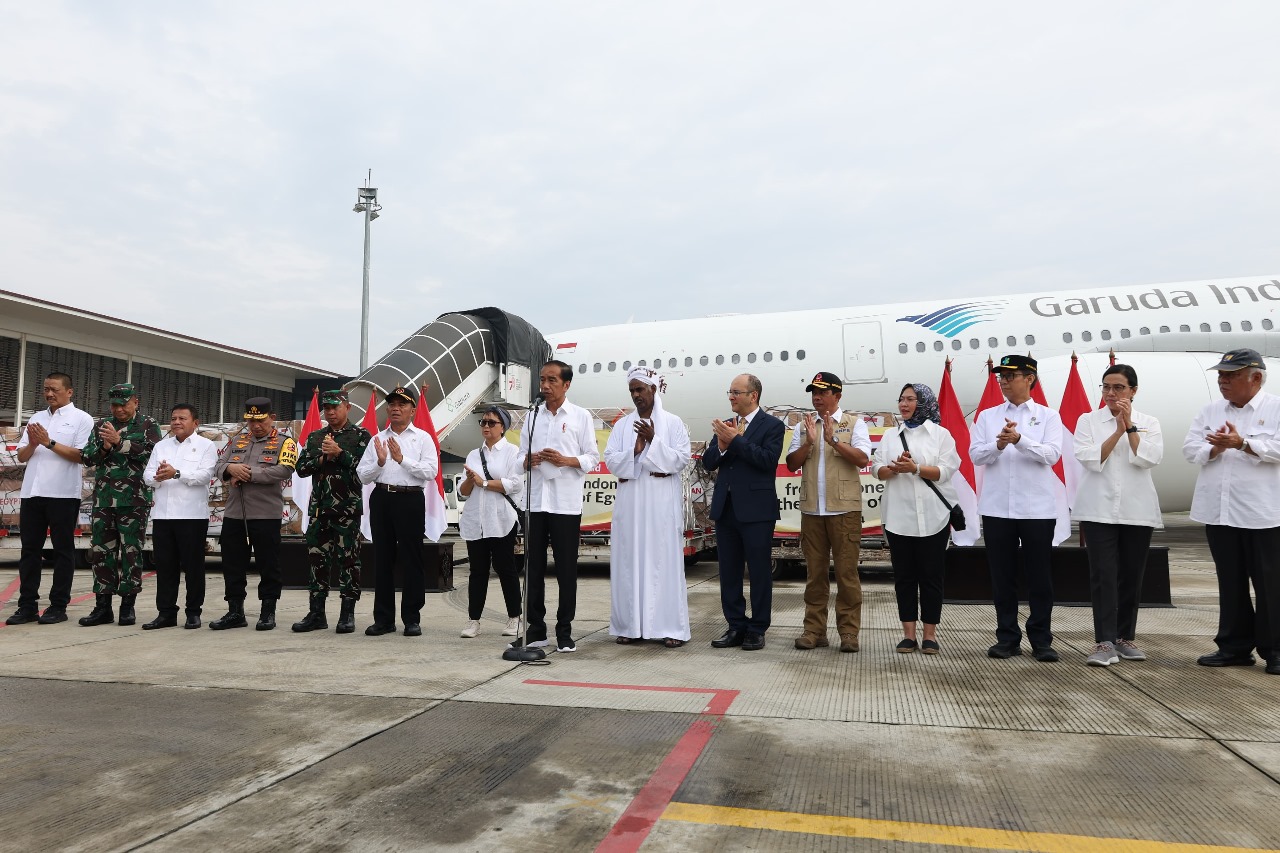 Dipimpin Presiden RI Joko Widodo, Wamenhan M. Herindra Hadiri Pelepasan Bantuan Kemanusiaan Untuk Mesir dan Sudan
