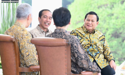 Menhan Prabowo Dampingi Presiden Jokowi Terima Kunjungan PM dan Wakil PM Singapura