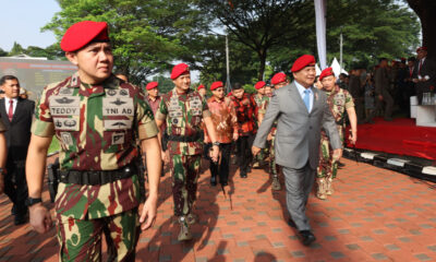 Menhan Prabowo Hadiri Perayaan HUT ke-72 Kopassus