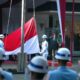 Menhan Prabowo Pimpin Upacara Parade Senja di Kemhan