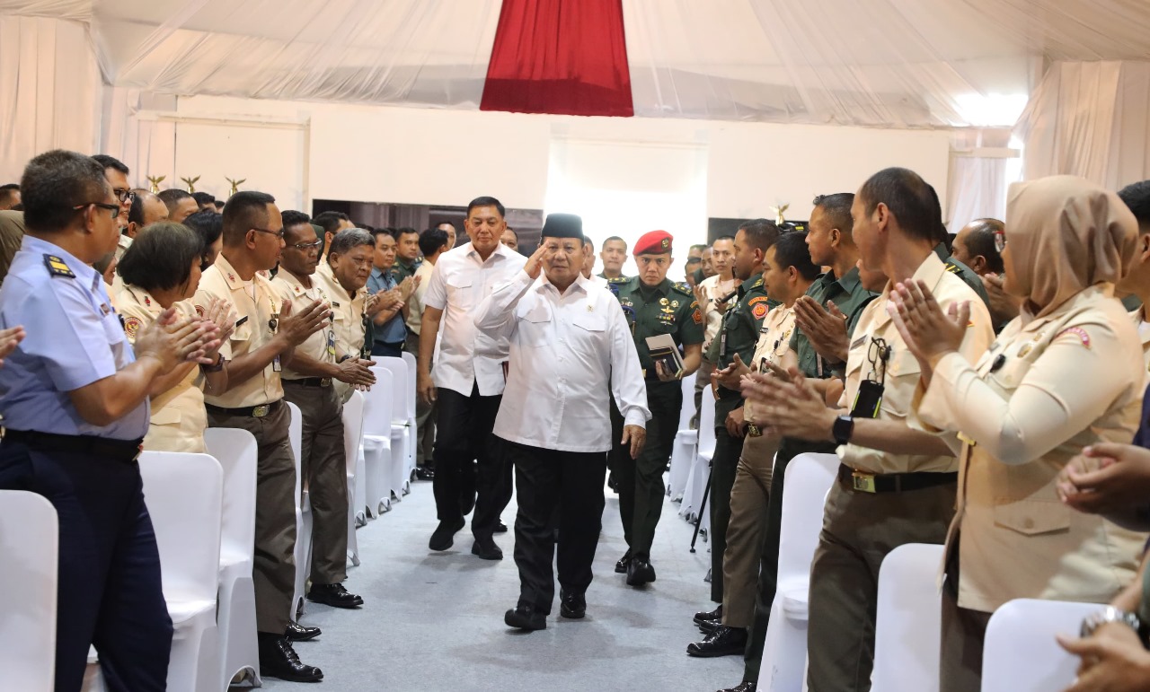 Menhan Prabowo Gelar Acara Halal Bihalal dan Pengarahan Pegawai Kemhan