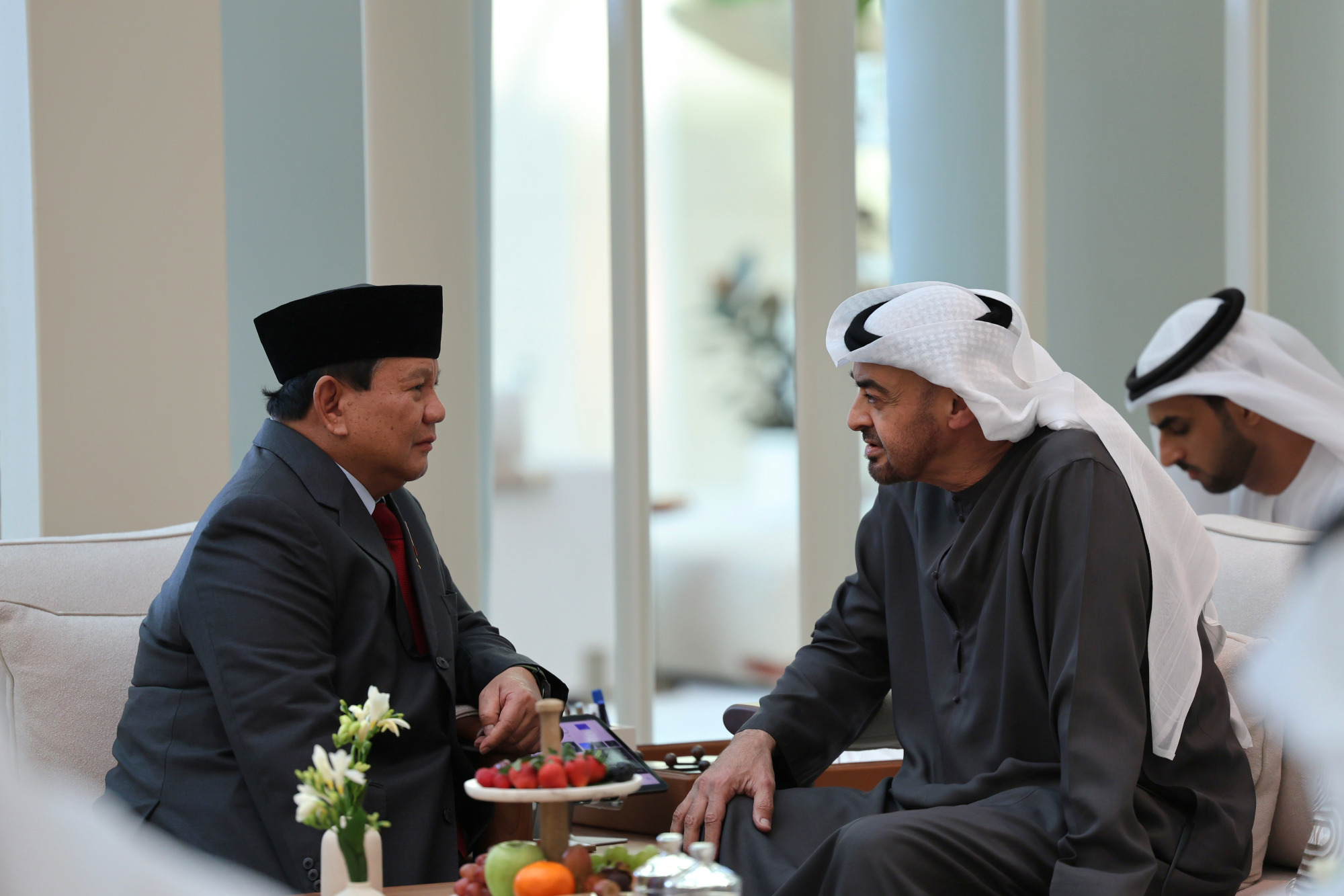 Menhan Prabowo Kunjungi Presiden MBZ di UEA, Bahas Kerja Sama Pertahanan dan Isu Internasional