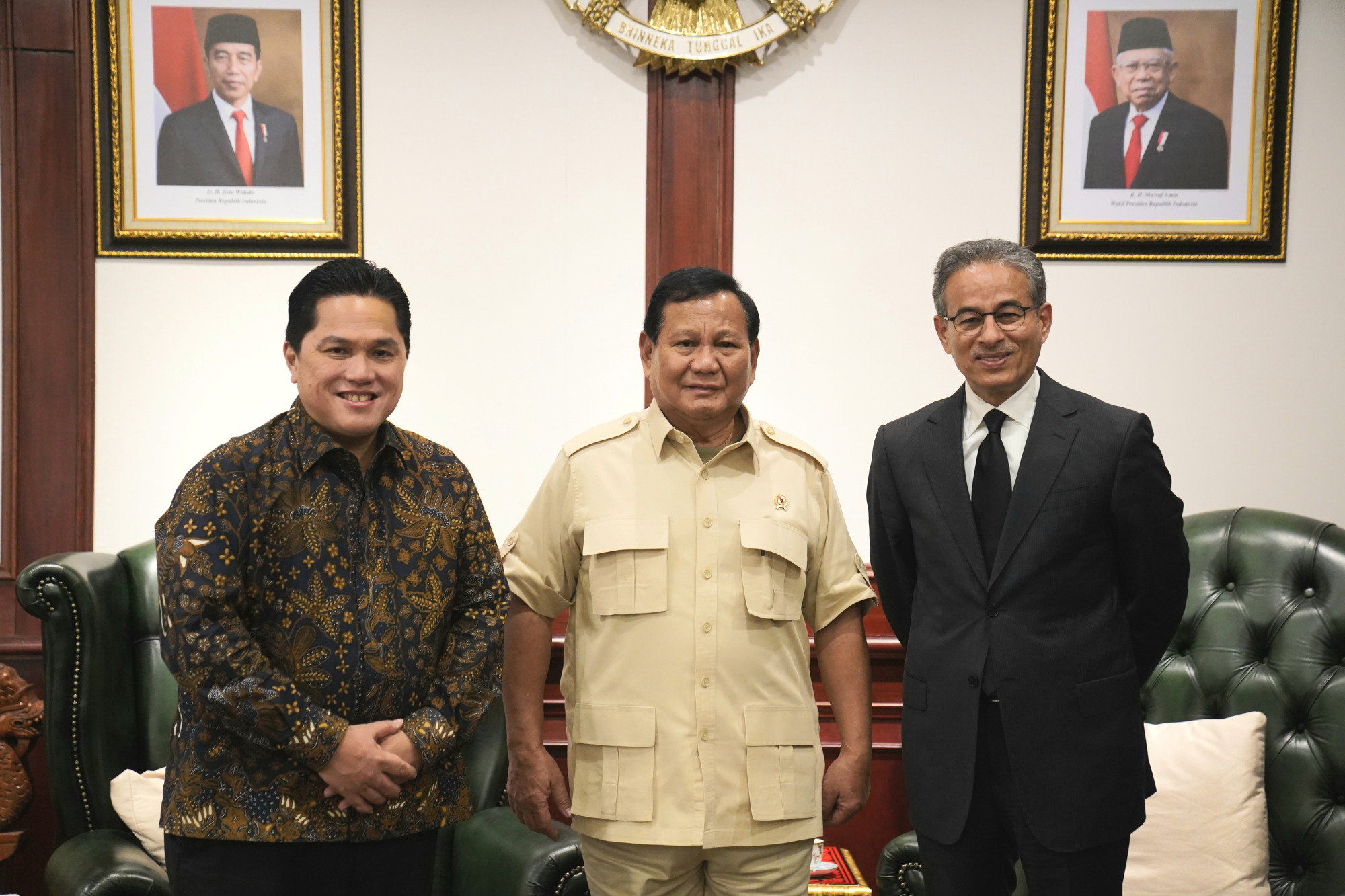 Menhan Prabowo Terima Kunjungan Menteri BUMN dan Pendiri Emaar Properties UEA