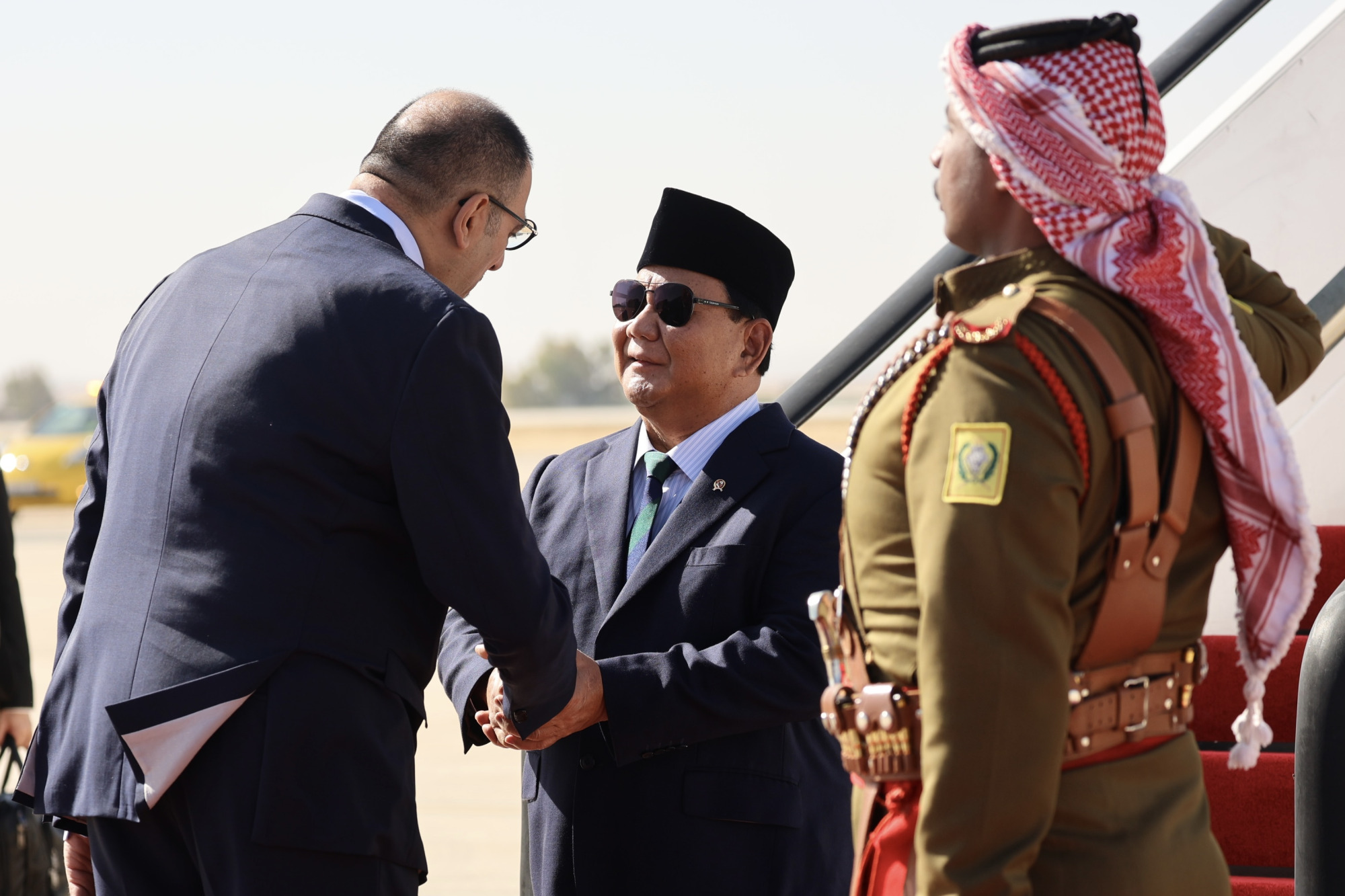Menhan Prabowo Tiba di Yordania untuk Konferensi Tanggap Darurat Gaza