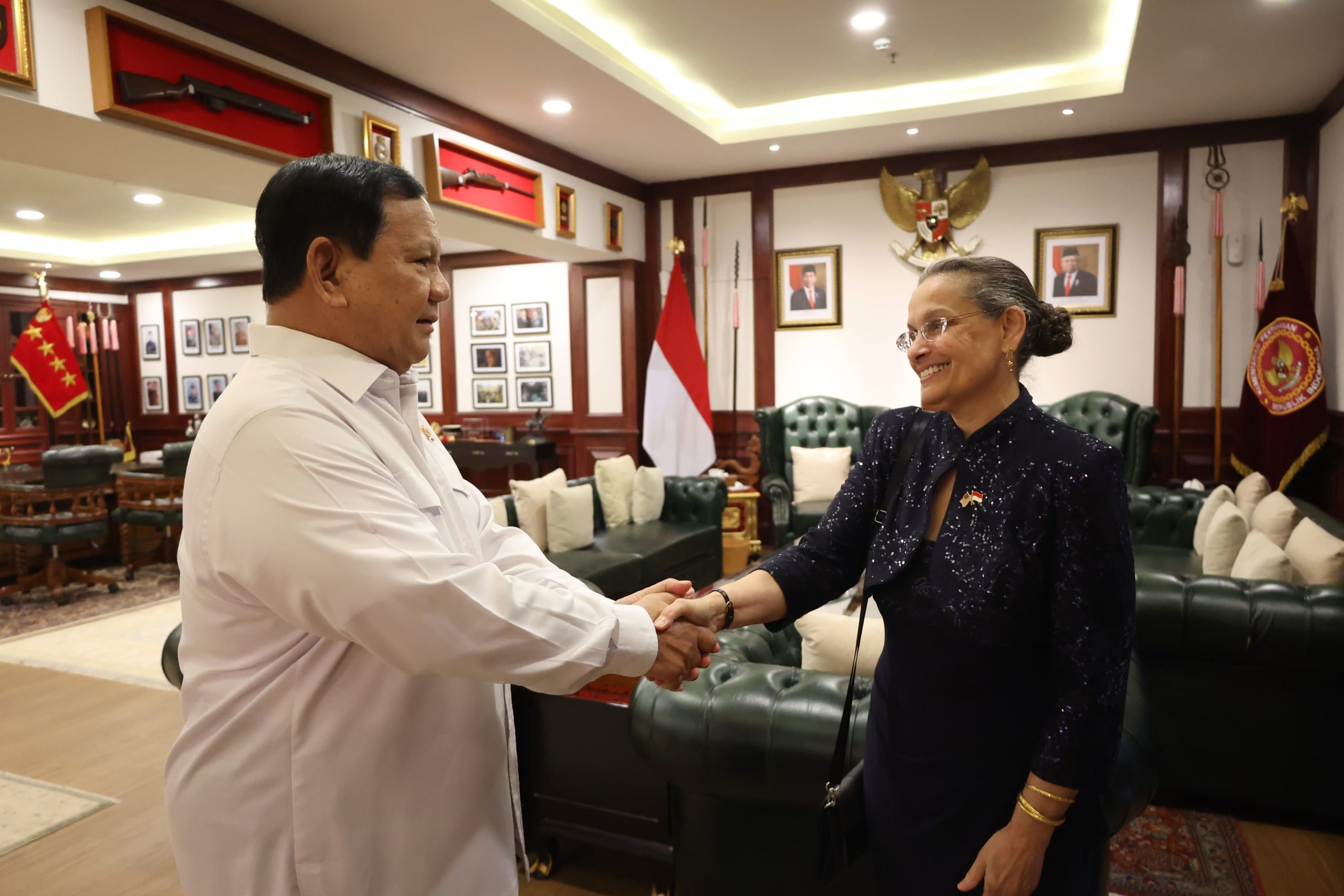 Menhan Prabowo Terima Kunjungan Dubes AS di Kemhan