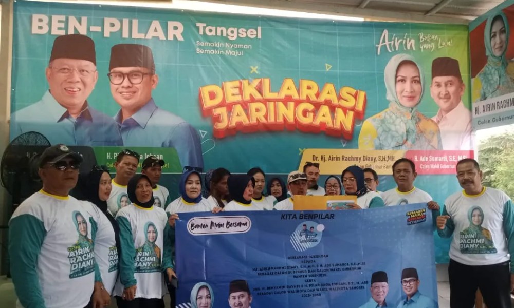 Jaringan Kita BENPILAR Dukung Airin Rachmi Diany-Ade Sumardi di Pilgub Banten dan Benyamin Davnie Pilar Saga Ichsan di Pilkada Tangsel