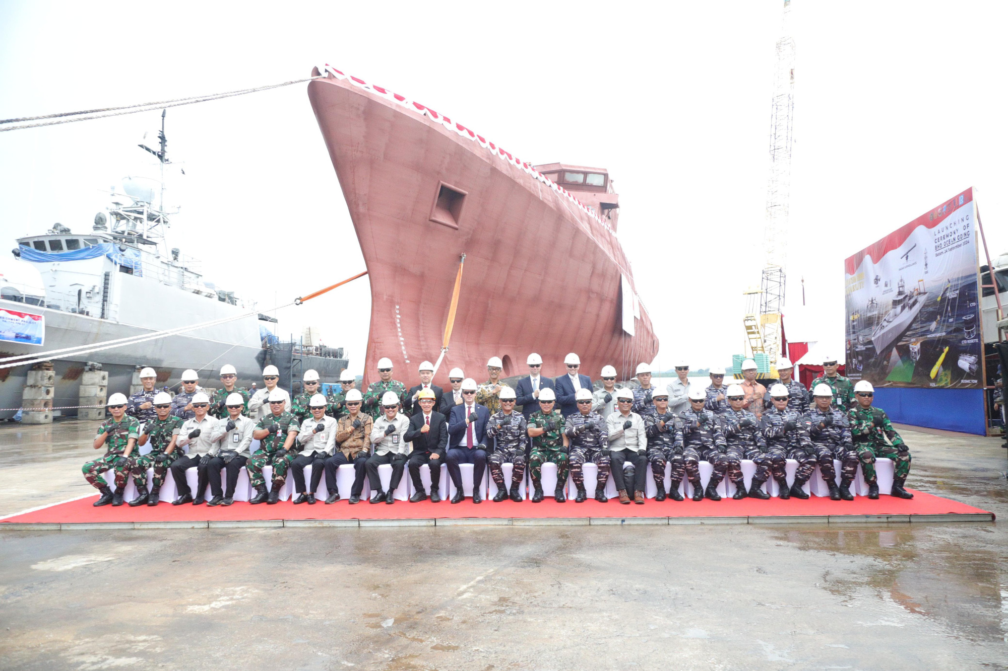 Staf Ahli Menhan Bidang Ekonomi Pimpin Launching Ceremony Kapal BHO (Ocean Going)