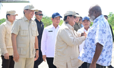Menhan Sjafrie Dampingi Presiden Prabowo Kunjungi Desa Wanam, Tinjau Program Pertanian Berkelanjutan