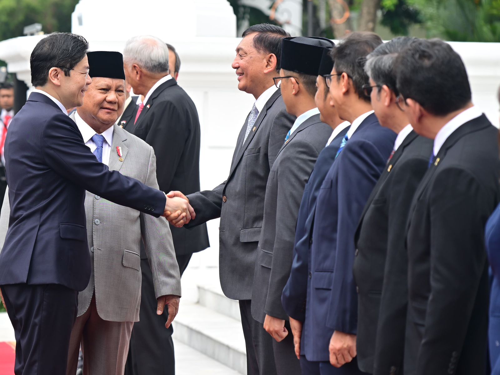 Menhan Sjafrie Dampingi Presiden Prabowo Terima Kunjungan PM Singapura