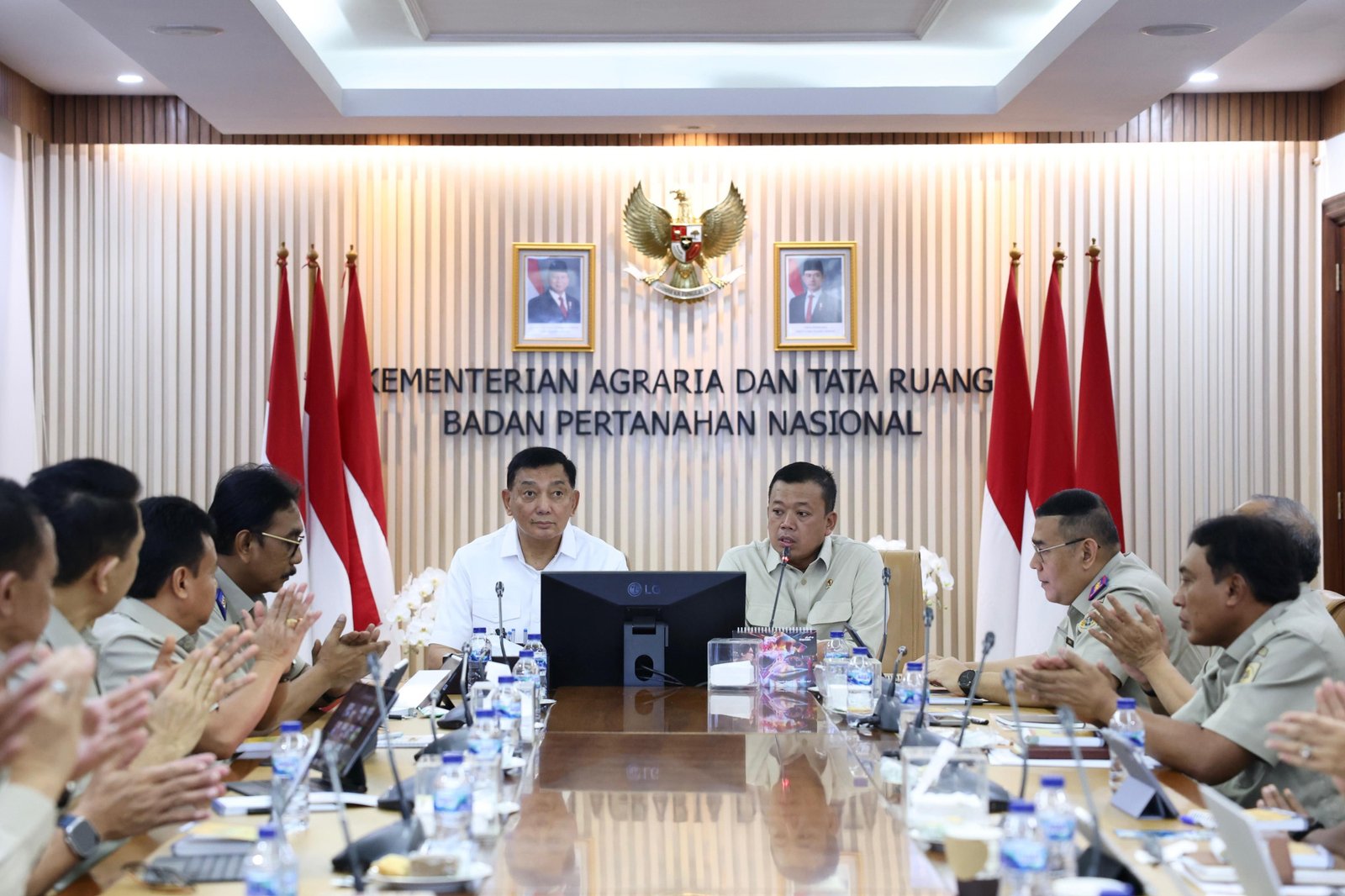 Menhan Sjafrie Lakukan Kunjungan Kerja ke Kantor Kementerian ATR/BPN