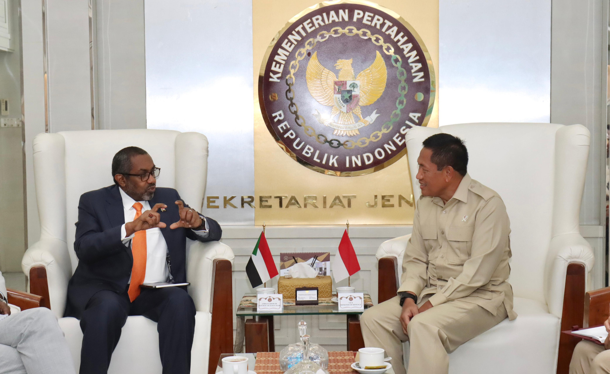 Wamenhan Terima Kunjungan Kehormatan Dubes Sudan untuk Indonesia, Bahas Peluang Kerja Sama