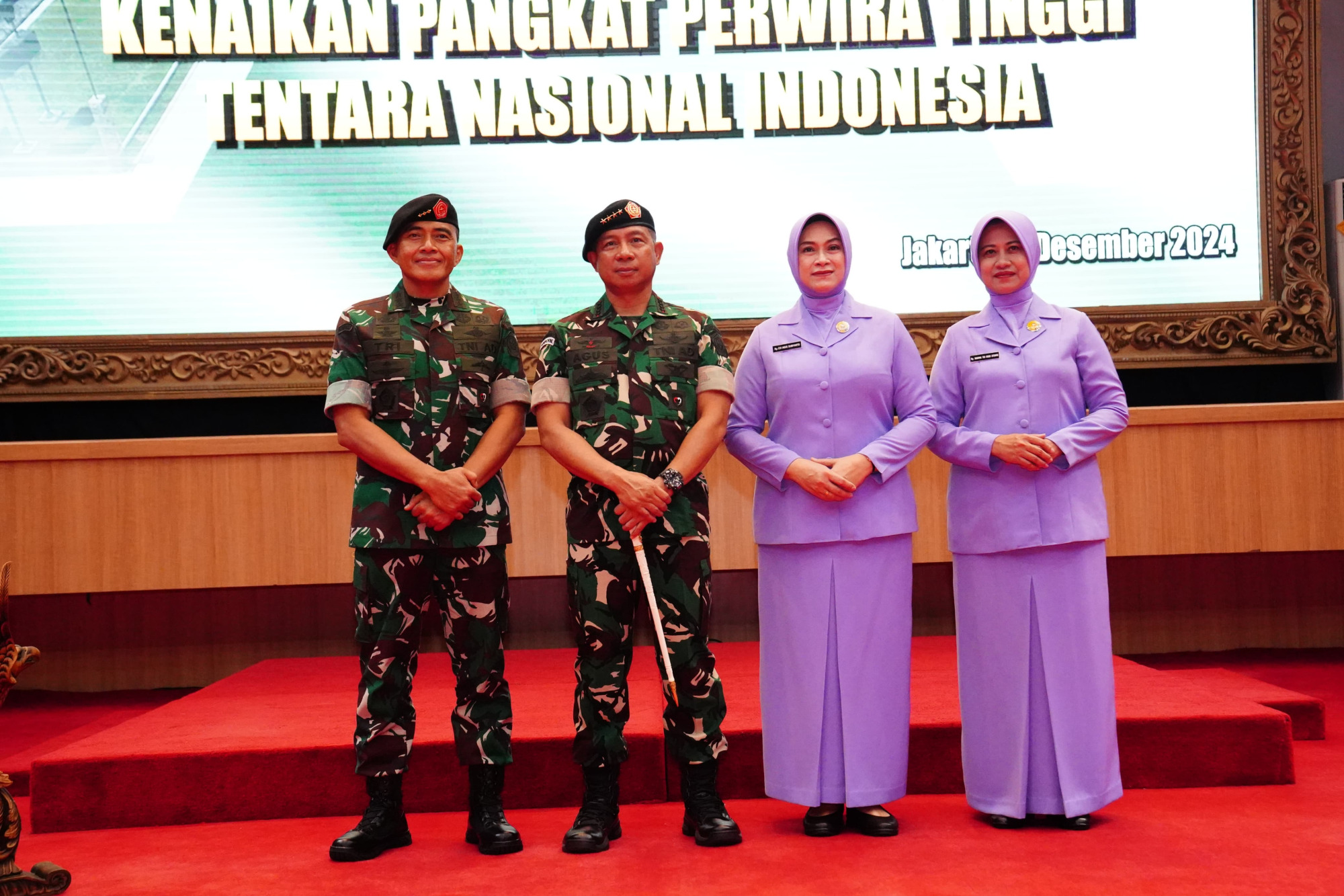 Empat Pejabat Kemhan Hadiri Pelaksanaan Laporan Korps dan Kenaikan Pangkat Pati TNI