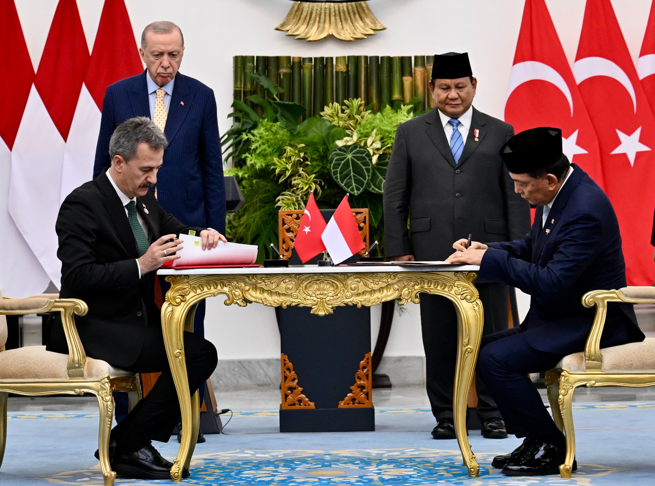 Menhan Dampingi Presiden Prabowo Terima Kunjungan Presiden Erdogan