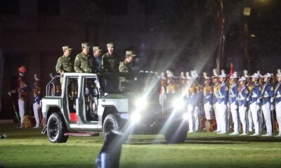 Menhan Sjafrie Sjamsoeddin Hadiri Upacara Parade Senja di Akmil Magelang