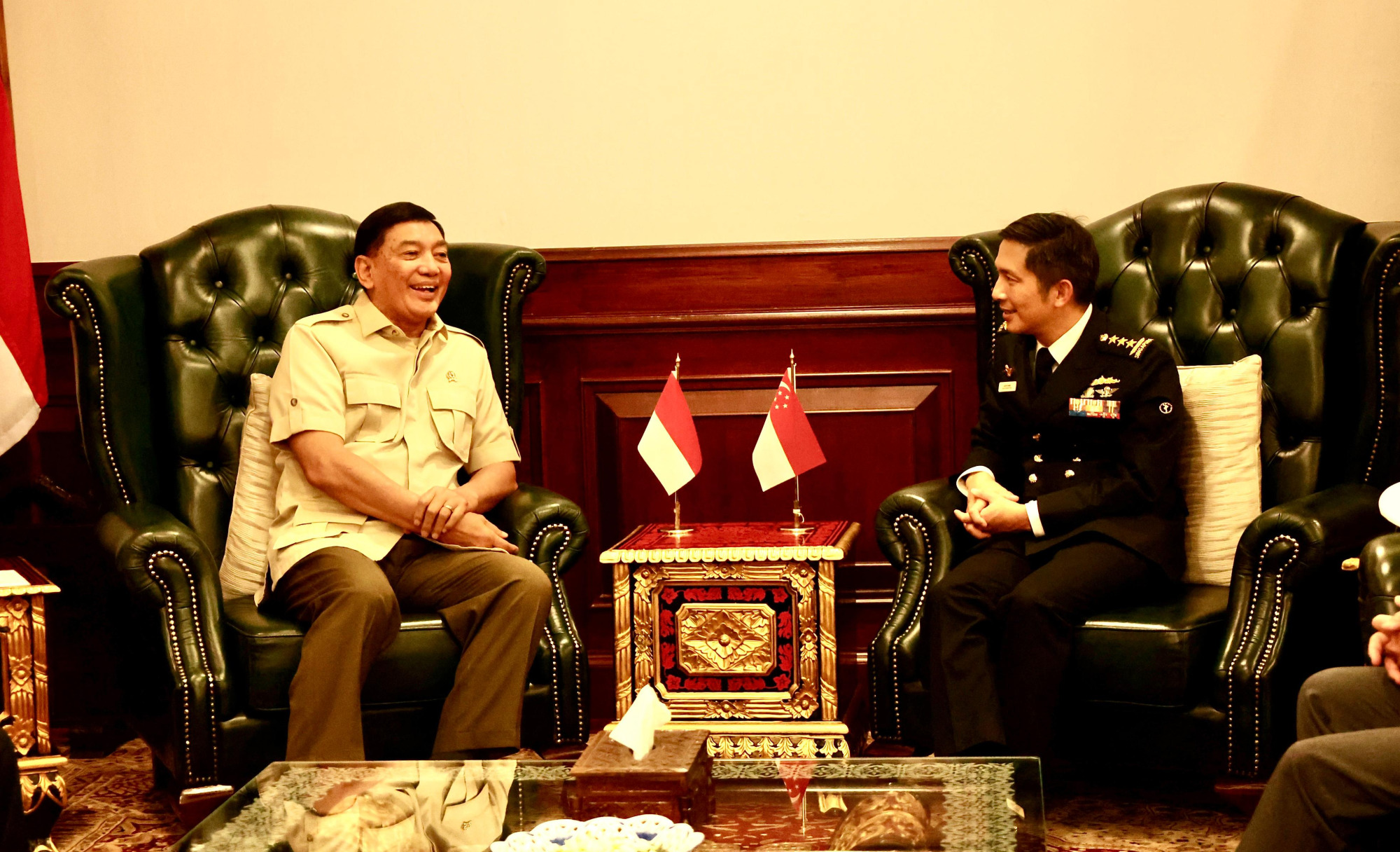 Menhan Sjafrie Terima Chief of Defence Force SAF, Bahas Peluang Kerja Sama di Bidang Siber
