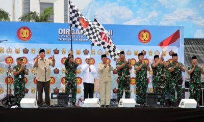 Menhan Hadiri Doa Bersama dan Kirab Kebangsaan Peringatan HUT ke-80 TNI