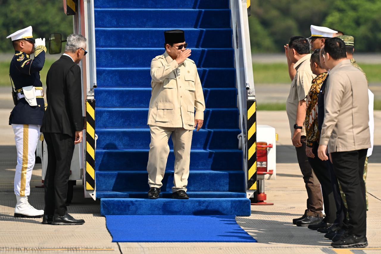Menhan Sambut Presiden Usai KTT Perdamaian di Mesir, Presiden : Indonesia Dukung Perdamaian di Timur Tengah