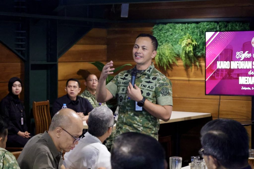 Karo Infohan Sapa Media dalam Coffee Morning, Hubungan Kemhan–Pers Makin Akrab